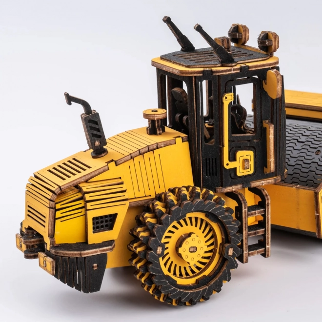 Robotic Wooden 3D Puzzle Road Roller