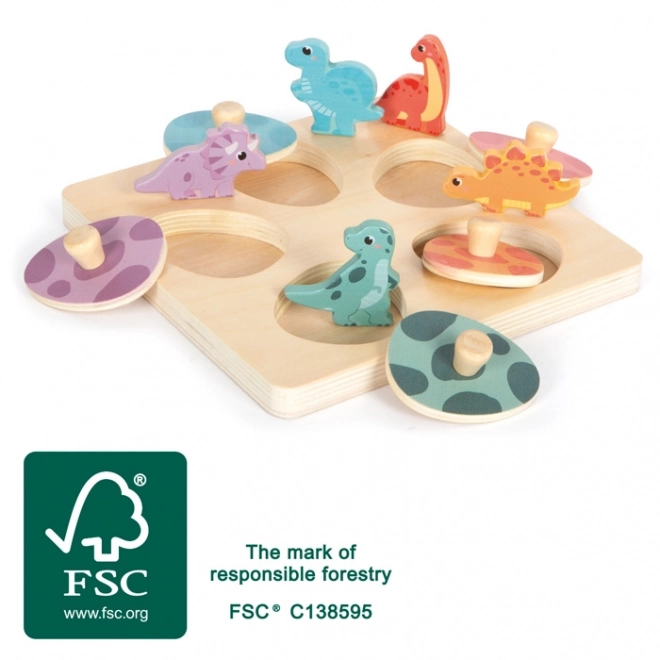 Puzzle in legno con dinosauri di small foot