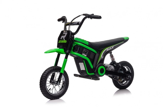 Green Battery-Powered Motocross Bike