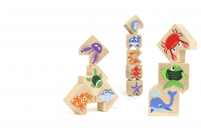 Wooden Balancing Game - Sea Animals