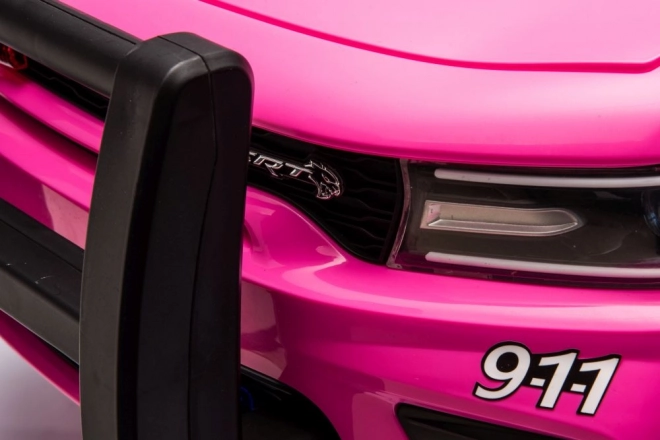 Pink Dodge Charger Ride-On Police Car