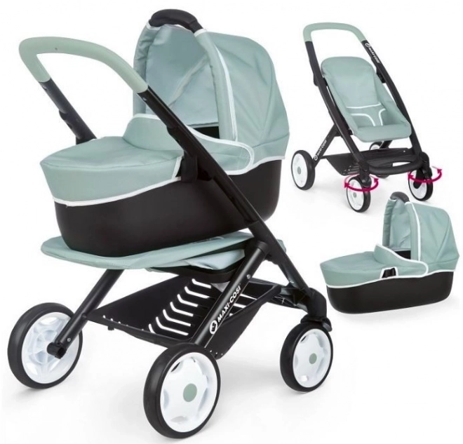 Multifunctional Doll Stroller Green-Grey