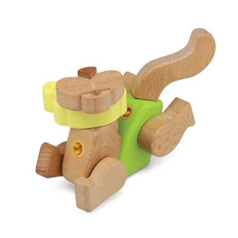 Interactive Wooden Tiger Toy