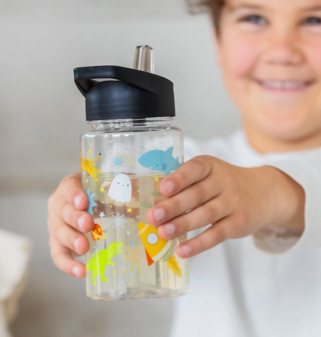 A little lovely company space-themed kids' water bottle