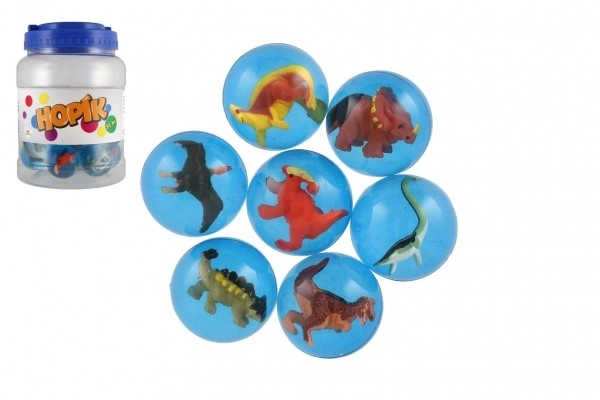 bouncing ball with dinosaur 4cm mix