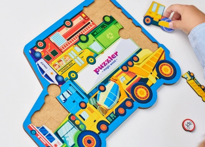 Woodlika Wooden Puzzle Traffic World 18 Pieces