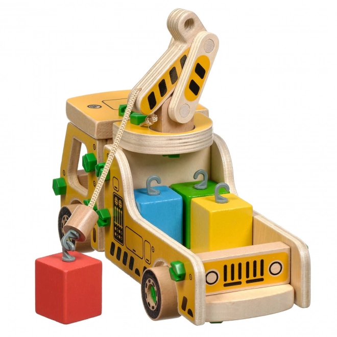 Lucy & Leo Wooden Crane Construction Set