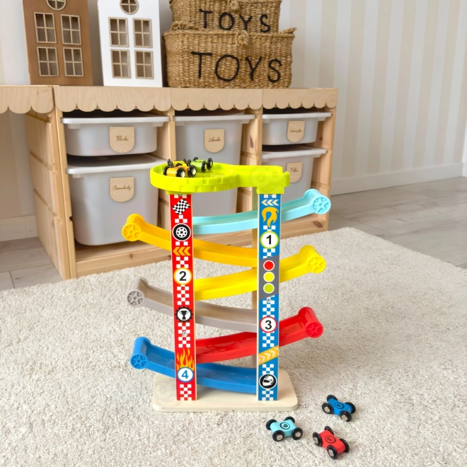 Tooky Toy Barevná skluzavka pro auta