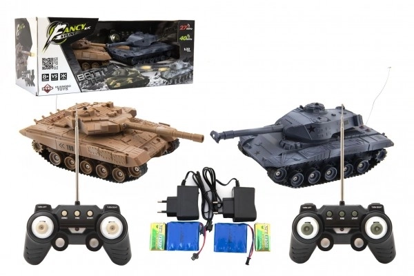 RC Tank Battle Set with Rechargeable Pack