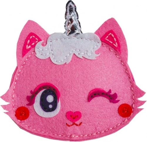 Creative Kit – Pink Cat Wallet Felt Robots