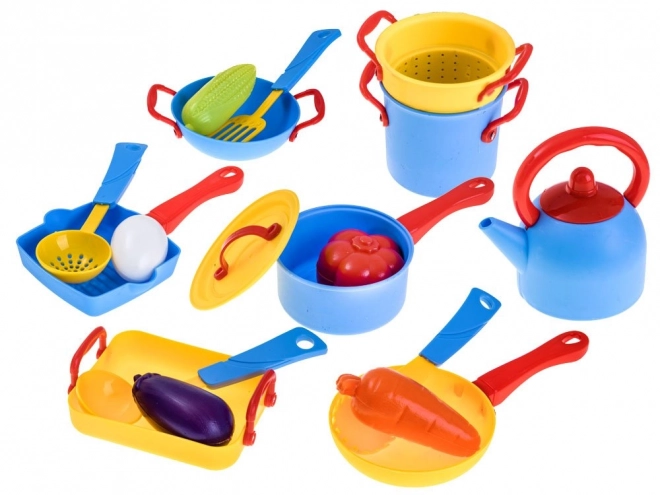 Large Kitchen Play Set with Pots and Cutlery