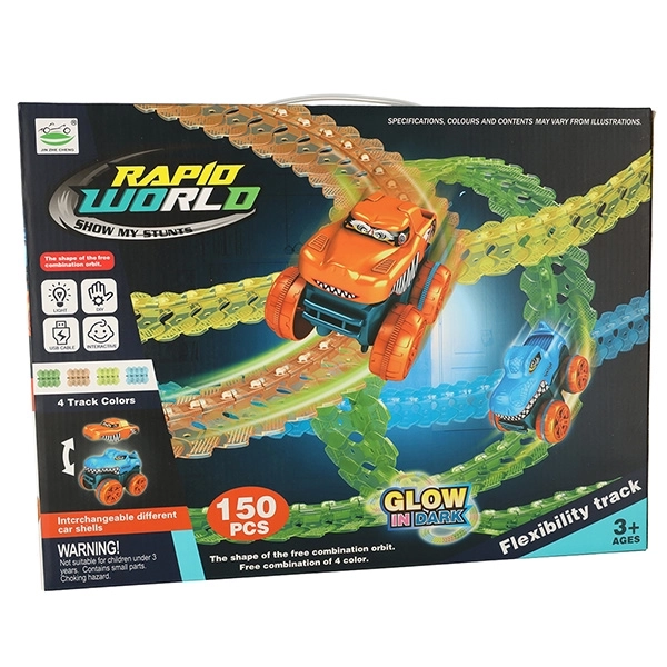 Flexible Glowing Antigravity Car Racing Track Set