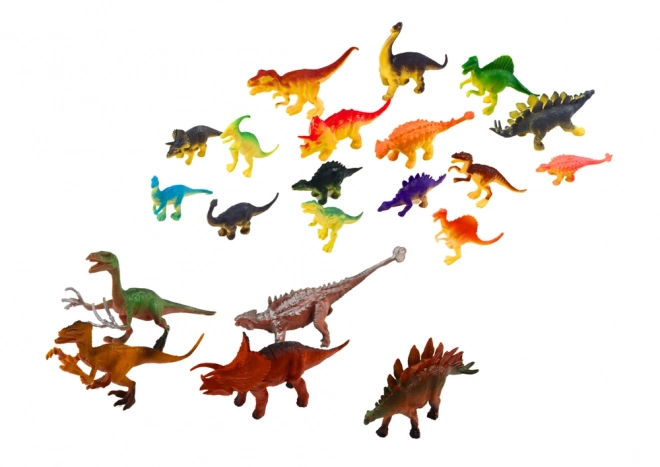 Dinosaur Figurine Set with Large Green Storage Dinosaur