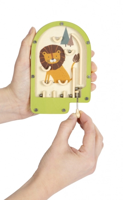 Small Foot Lion-Themed Mini Pinball Game