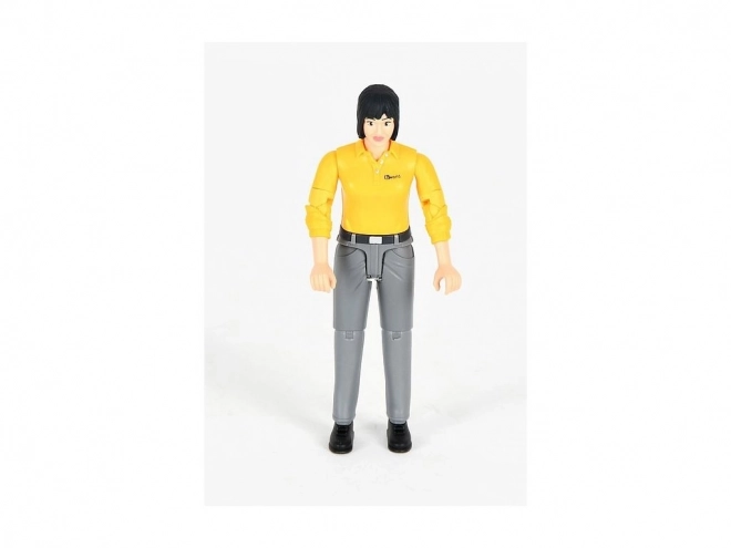 Bruder BWORLD Female Figure in Yellow Shirt and Grey Pants