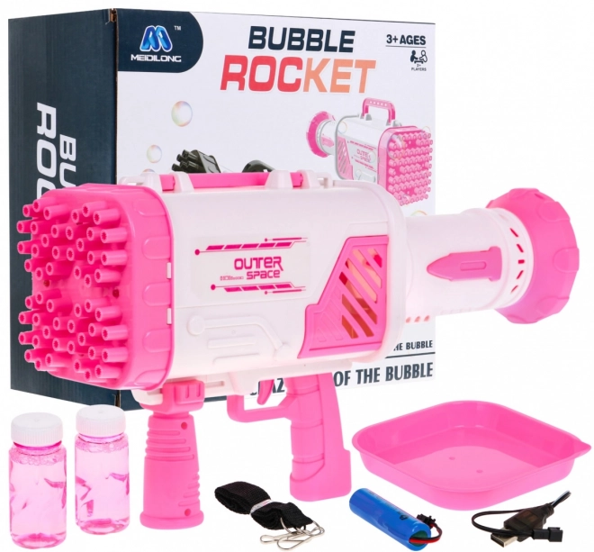 Bubble Machine Gun Pink for Kids