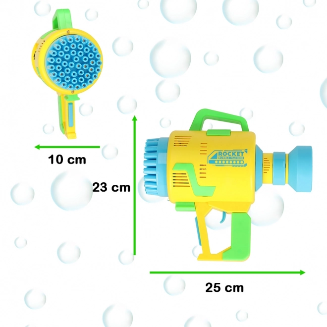 Automatic Bubble Blower Gun with Lights - Yellow