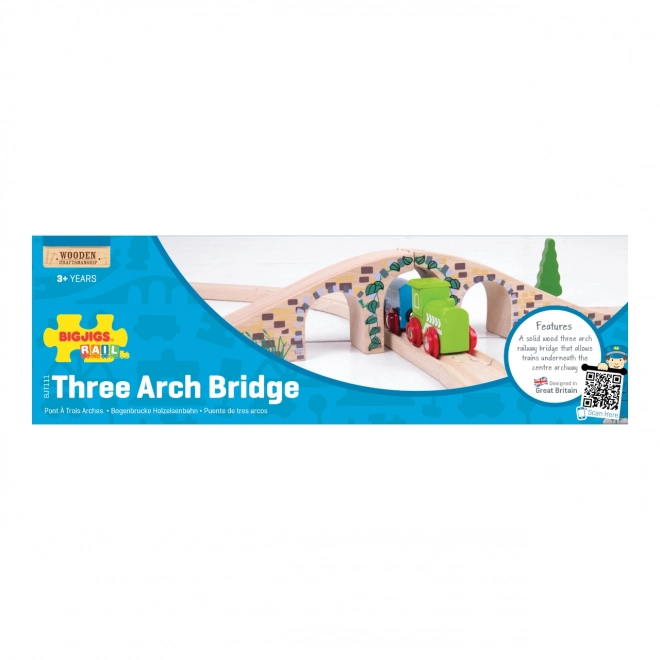 Wooden Toy Train Track Bridge