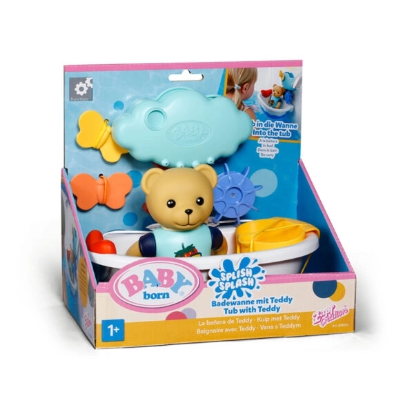 BABY born spritz spratz Wanne mit Teddybär