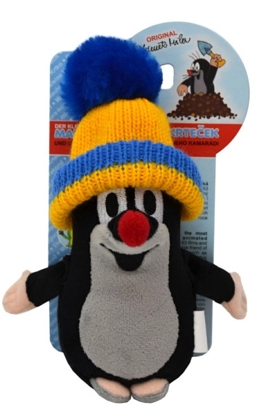 Little Mole Plush with Blue and Yellow Hat