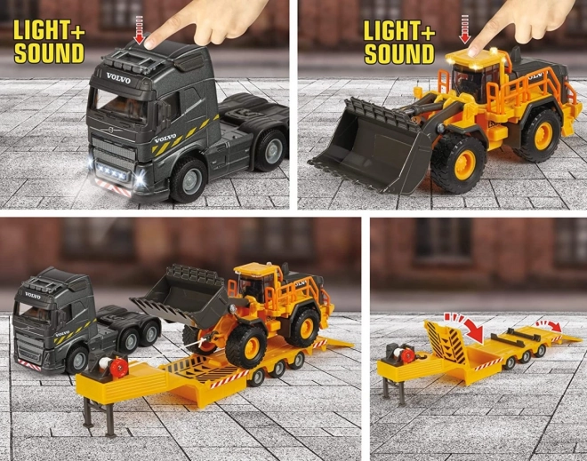 Majorette Grand Volvo Construction Truck and Loader Set