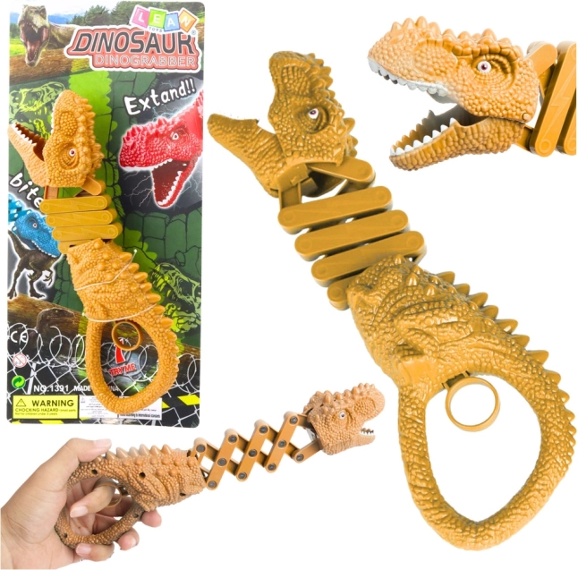Dinosaure mordant – attrapeur à gâchette, brun