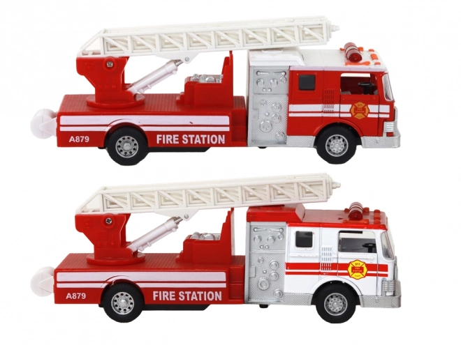 Friction-Powered Fire Truck with Sound and Extendable Ladder