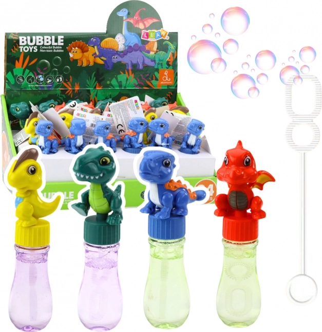 Bulle de savon avec figurine articulée Dinosaure 14 cm