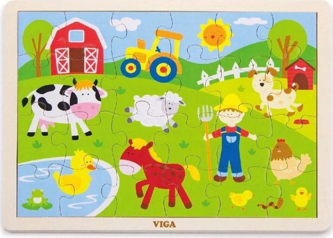 Wooden Farm Puzzle by Viga