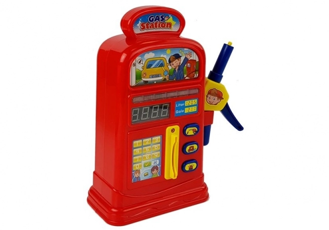 Gas Station Playset with Car, Road Signs, Sound and Light Effects