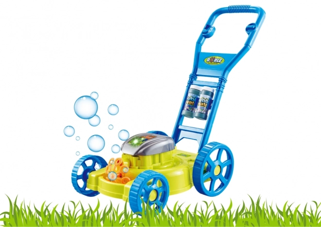 Bubble Making Lawn Mower Toy Blue With Music