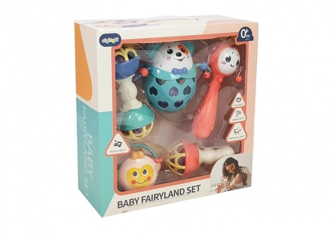 Soft Baby Rattle and Teether Set