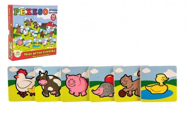 My First Animals Wooden Memory Game