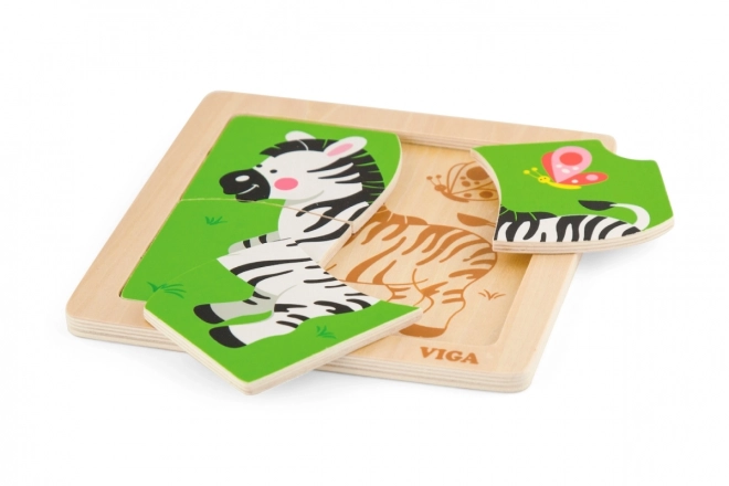 Wooden Zebra Puzzle for Toddlers