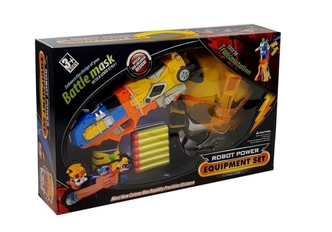 Foam Dart Gun with Robot Transformer and Mask