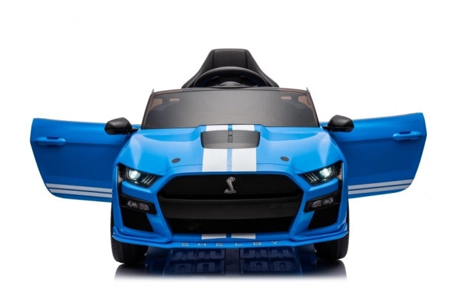 Battery Powered Ford Mustang GT500 Shelby Blue Ride-On Car