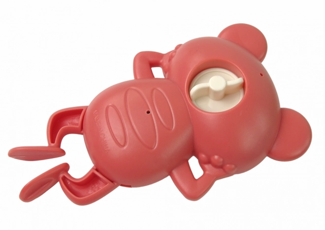 Wind-Up Floating Frog Toy 12 cm Pink