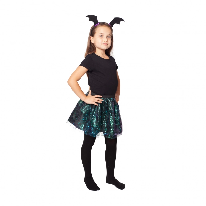 Witch Costume Set with Tutu Skirt and Bat Ears Headband