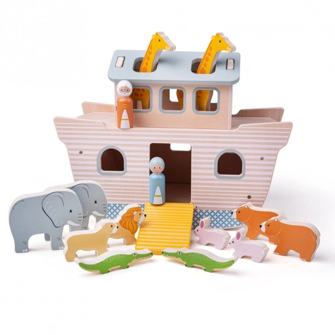 Wooden Noah's Ark Toy Set