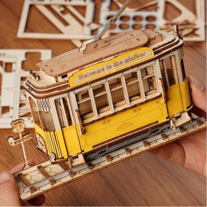 RoboTime Wooden 3D Puzzle Historic Tram