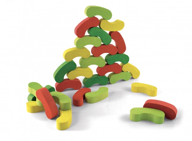 Colorful Wooden Beans Stacking Game