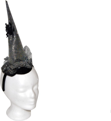 Witch hat on headband 26 cm