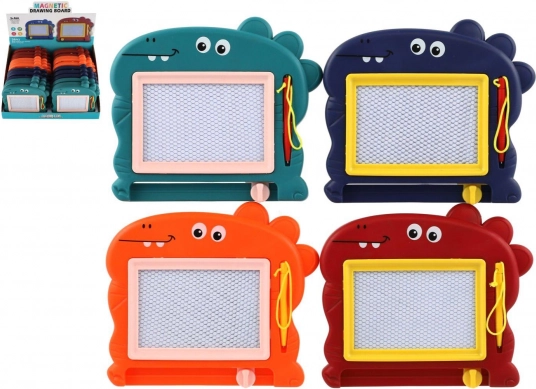 Magnetic Drawing Board for Kids Shaped Like a Dinosaur, 4 Colors