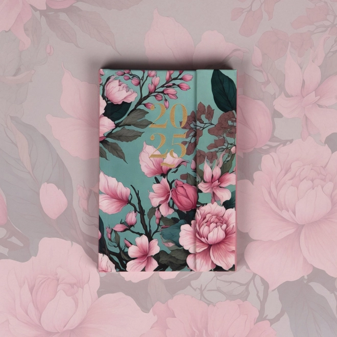 Weekly Magnetic Planner Pink Flower 2025