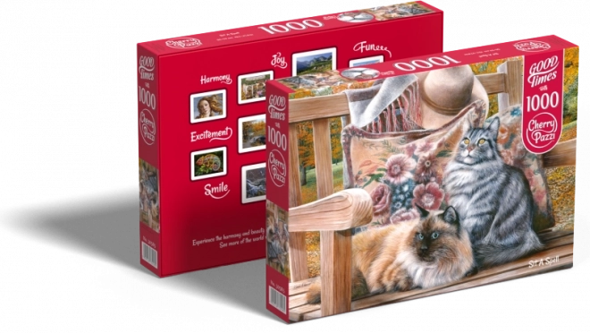 Cherry Pazzi Cat Gathering Puzzle 1000 Pieces