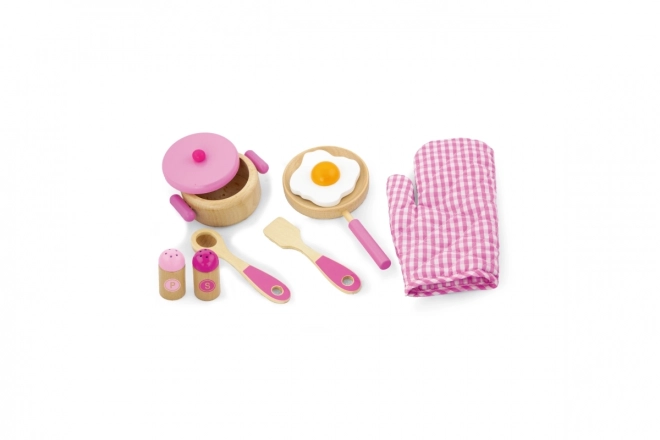 Wooden Kitchen Playset - Pink