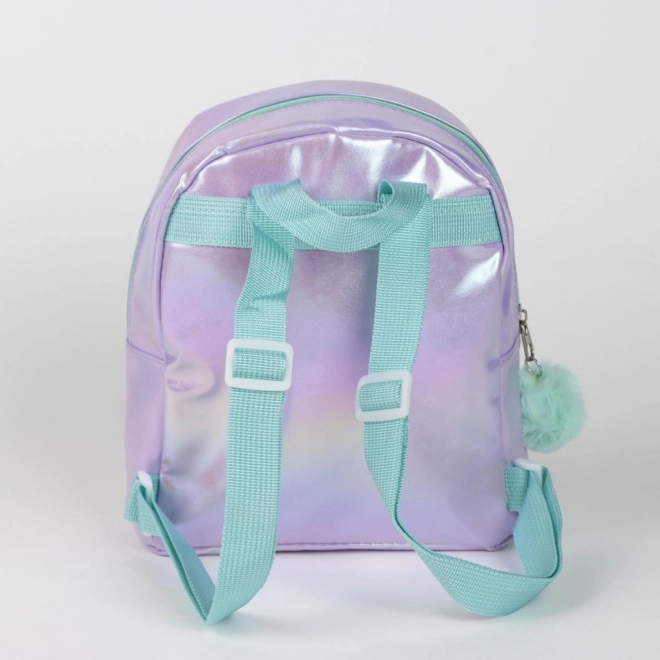 Frozen backpack with pompom