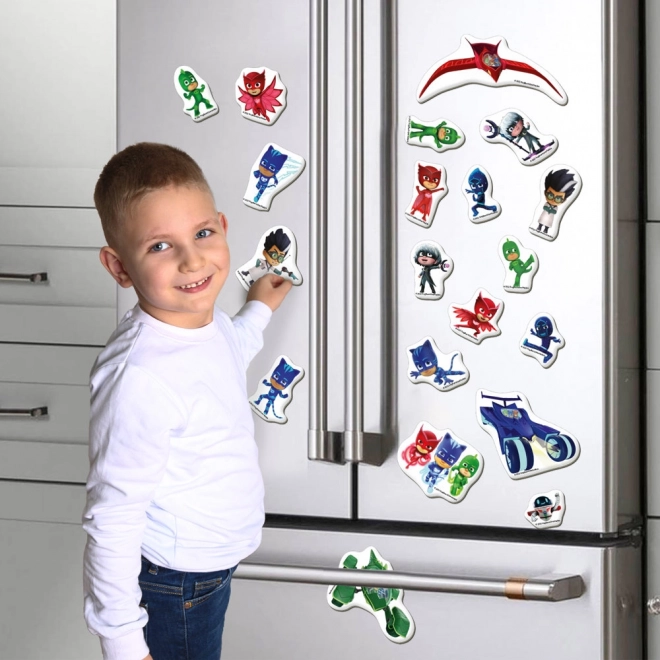 colorful pj masks magnets set