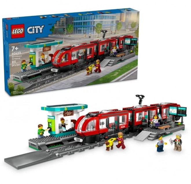 Lego City Tram with Station Set