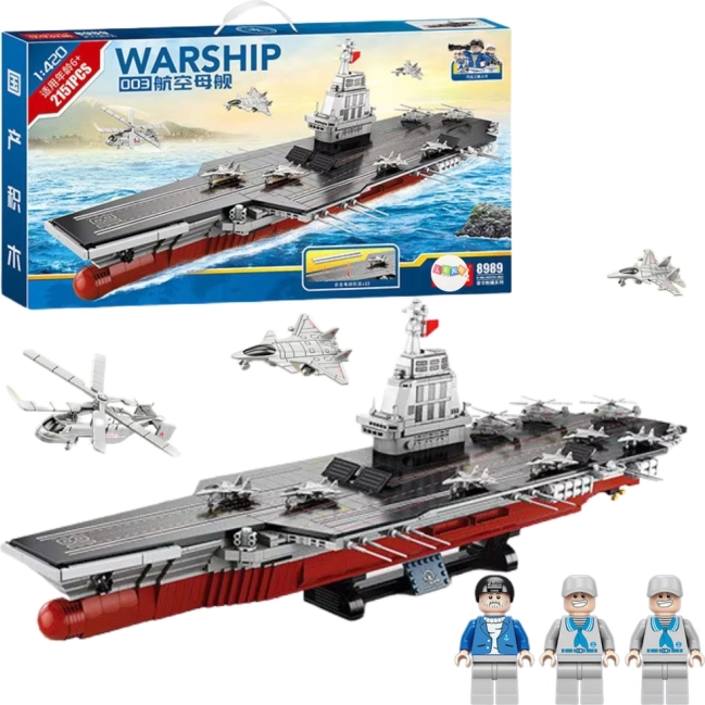 Construction set military aircraft carrier WARSHIP 003 1:420, 2151 pieces